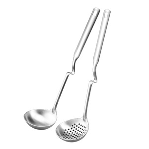 Cuchara de sopa de acero inoxidable con borde para colgar, tazón profundo engrosado, mango largo, juego de utensilios de cocina - Product Image 5