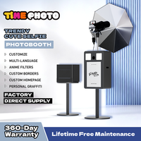 Photomaton autonome avec appareil photo reflex numérique, imprimante, code QR, flash, parapluie – Kiosque photo pour mariages, événements, fêtes