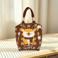 Sac cadeau festif en polyester tricoté, sac fourre-tout de vacances, sac à main moyen avec fermoir magnétique, forme carrée verticale, pour mariage et fêtes