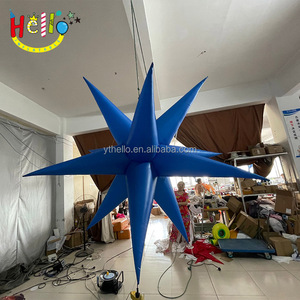 <span class=keywords><strong>Ballon</strong></span> coloré accrochant gonflable d'étoile d'éclairage de 16 LED changeantes pour la décoration - Product Image 5