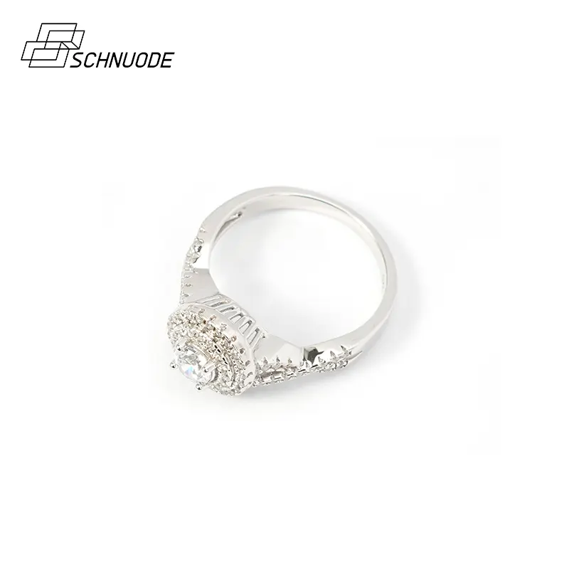 Luxurious Silver Women's Crystal Ring Wedding Ring Jewelry