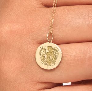 Stile caldo 18k placcato oro collana sirena personalizzato ciondolo sirena delicato fascino amore mistero di bellezza simbolo femminilità - Product Image 3