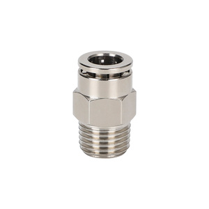 Pneumatic <b>Connector</b> Nickel Plated Copper External Thread Fittings For Air Hose Connection - Product Image 1