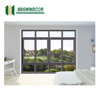Fenêtre coulissante horizontale moderne Lukliving avec cadre en alliage d'aluminium, isolation thermique et stores en acier inoxydable