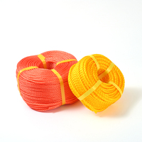 Cuerda de Polietileno Naranja de 3 Hilos, 10 mm x 220 Metros, Cuerda de Polietileno Trenzada, Cuerda de Polietileno de Alta Densidad (HDPE) con Verde de 12 mm, 15 mm, 24 mm