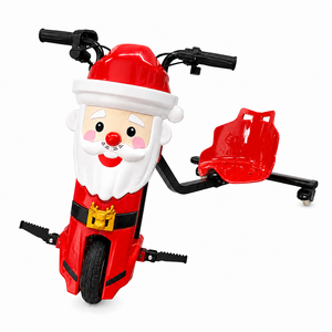 <span class=keywords><strong>Trottinette</strong></span> électrique à trois roues pour enfants, cadeau de Noël du Père Noël, trike à batterie, jouet rouge à roulettes - Product Image 1