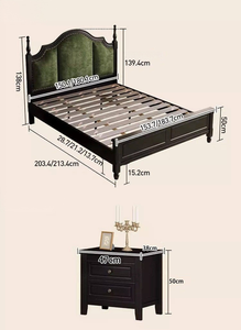 <span class=keywords><strong>Lit</strong></span> souple vintage français en bois massif, design nuage, revêtement en cuir convertible, garantie <span class=keywords><strong>3</strong></span> ans pour chambres et appartements, vente en gros - Product Image 3