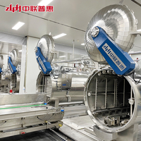 Autoclave horizontal à pulvérisation d'eau pour la production de tempeh, de rendang en sachet et de produits à base de soja