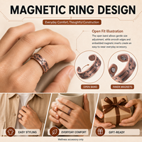Joyería Magnética de Cobre Puro, Anillo de Terapia Magnética Ajustable, Fabricante de Joyería de Terapia Magnética Personalizada al por Mayor