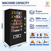 Distributeur automatique combiné JOYVEND avec lecteur de cartes, distributeur de boissons gazeuses pour aliments et boissons