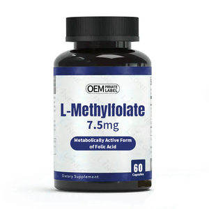 Label pribadi kapsul l-metilfolat organik diaktifkan metil folat Vitamin B12 untuk dewasa produk kecantikan - Product Image 1