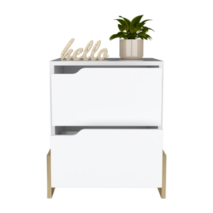 Luss Nightstand 2-<b>Drawer</b> Bedside Table Modern <b>Storage</b> <b>Drawer</b> Unit <b>for</b> Bedroom - Product Image 5