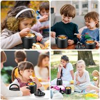 BABHAMNESS 26oz Boîte à lunch isotherme portable pour soupes et aliments chauds, pour enfants, 1 compartiment, large ouverture, anti-fuite, en acier inoxydable