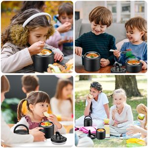 BABHAMNESS 26oz Boîte à lunch isotherme portable pour soupes et aliments chauds, pour enfants, 1 compartiment, large ouverture, anti-fuite, en acier inoxydable - Product Image 6