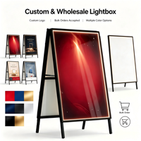 Boîtes lumineuses publicitaires en forme de A, support en aluminium robuste, enseigne rétroéclairée par LED pour stand d'exposition, stand de salon professionnel