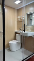 Module de salle de bain préfabriqué tout-en-un moderne en aluminium, unité de douche modulaire