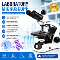Microscope biologique trinoculaire LED WF10X avec oculaires 4X, 10X, 40X pour laboratoire, école et enseignement médical - Vente en gros OEM usine