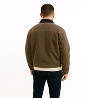Veste en coton vintage délavée à l'acide, en toile de denim, avec logo brodé personnalisé par le fabricant, pour hommes
