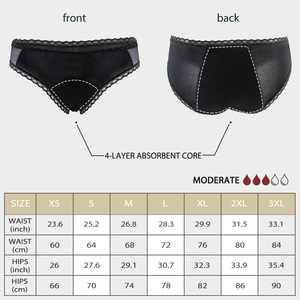 LYNMISS Bragas Menstruales de Fibra de Bambú para Mujer, a Prueba de Fugas, 4 Capas, Absorción de 20-30ML, Talle Medio - Product Image 5