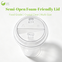 ZFCUP Vente en gros de couvercles en plastique jetables semi-perforés de 98 mm et 95 mm pour gobelets à lait moussant et emballages de boissons froides