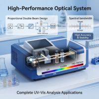 Espectrofotómetro UV Vis de Doble Haz con Pantalla Táctil para Análisis Espectral y Medición de Absorción en Laboratorio