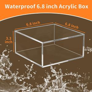 Couvercles de boîte de rangement en acrylique transparent Mini conteneurs cubes polyvalents empilables présentoirs de bureau à domicile pour bijoux - Product Image 2