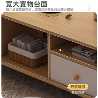 Ensemble de tables basses carrées modernes de luxe avec rangement intégré, en bois, pour la maison