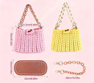 Kit de <span class=keywords><strong>sac</strong></span> fourre-tout au <span class=keywords><strong>crochet</strong></span> personnalisé pour débutants et adultes, kit de <span class=keywords><strong>sac</strong></span> au <span class=keywords><strong>crochet</strong></span> Granny Square avec tutoriels vidéo d'instructions - Product Image 6