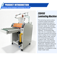 Laminateur hydraulique CG8450, équipement de laminage avec fonction d'empilage automatique et de découpe pour brochures, autocollants adhésifs