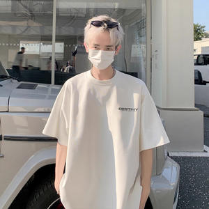 Camiseta Corta de Algodón Puro Estilo Americano para Hombre, Tendencia de Verano, Holgada, Sin Mangas, con Cuentas, Estilo Inglés, Informal para Jóvenes - Product Image 3