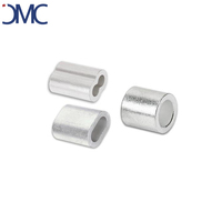 Manchon de sertissage en aluminium de type sablier JMC JMC-F006, norme américaine, certifié Mill, pour câble métallique sans soudure, 1/16"-3/8"