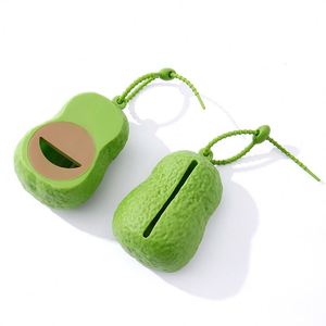 Distributeur de sacs à déjections pour animaux de compagnie, portable, écologique, pour l'extérieur, design amusant en forme d'avocat, fabriqué en plastique - Product Image 3