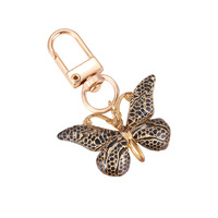 Porte-clés papillon dégradé en acrylique, pendentif arc-en-ciel, porte-clés mignon et tendance pour femmes, sac à main, cadeau