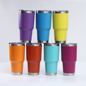 Wholesale Car Cup Stainless Steel Double Wall Vacuum Insulated 30oz Travel Mug with Lid Handle Leak-Proof BPA Free Eco-Friendly - Product Image 1