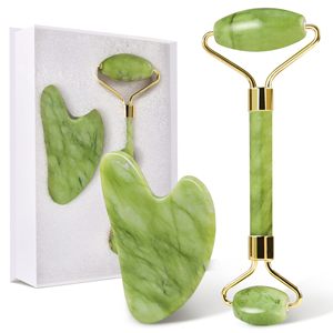 Ensemble d'outils de massage facial : Rouleaux en cristal rose en forme de cœur et planche de raclage <span class=keywords><strong>Gua</strong></span> <span class=keywords><strong>Sha</strong></span> en jade pour le massage - Product Image 3