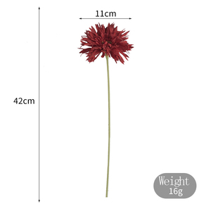 Flor de margarita artificial de seda con acabado cepillado, de un solo tallo y varios colores; Decoración artificial de gerbera blanca para marco de ventana del hogar - Product Image 4