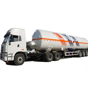 Lishixin yarı römork sıvılaştırılmış petrol sıvılaştırılmış doğal gaz tankı LNG yarı römork en iyi fiyat 3-axis 52.6CBM saf beyaz - Product Image 1