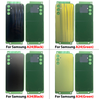 Cache arrière en verre pour batterie Samsung A06 5G A14 A145F A146B A16 4G A24, remplacement du boîtier arrière avec autocollant adhésif