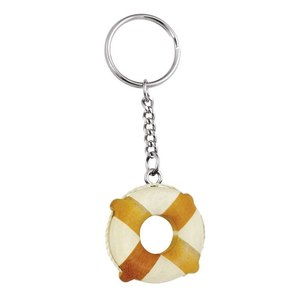 Mini portachiavi a forma di salvagente con catena e anello per chiavi e borse - Product Image 1