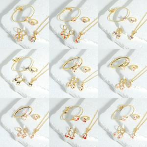 Juego De Joyas 4 Piezas Kuromi <strong>Hello</strong> <strong>Kitty</strong> Ninas 4Pcs Girls Jewelry <strong>Set</strong> Gold Plated Copper Regalo Cumpleanos - Product Image 2