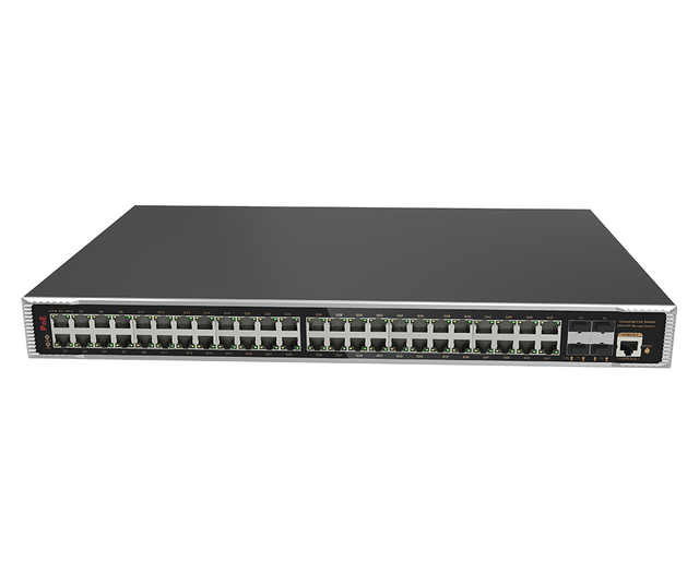 L3 Managed 48-Port Gigabit PoE Switch with 4*10G SFP+ Uplink, Industrial PoE+ Switch