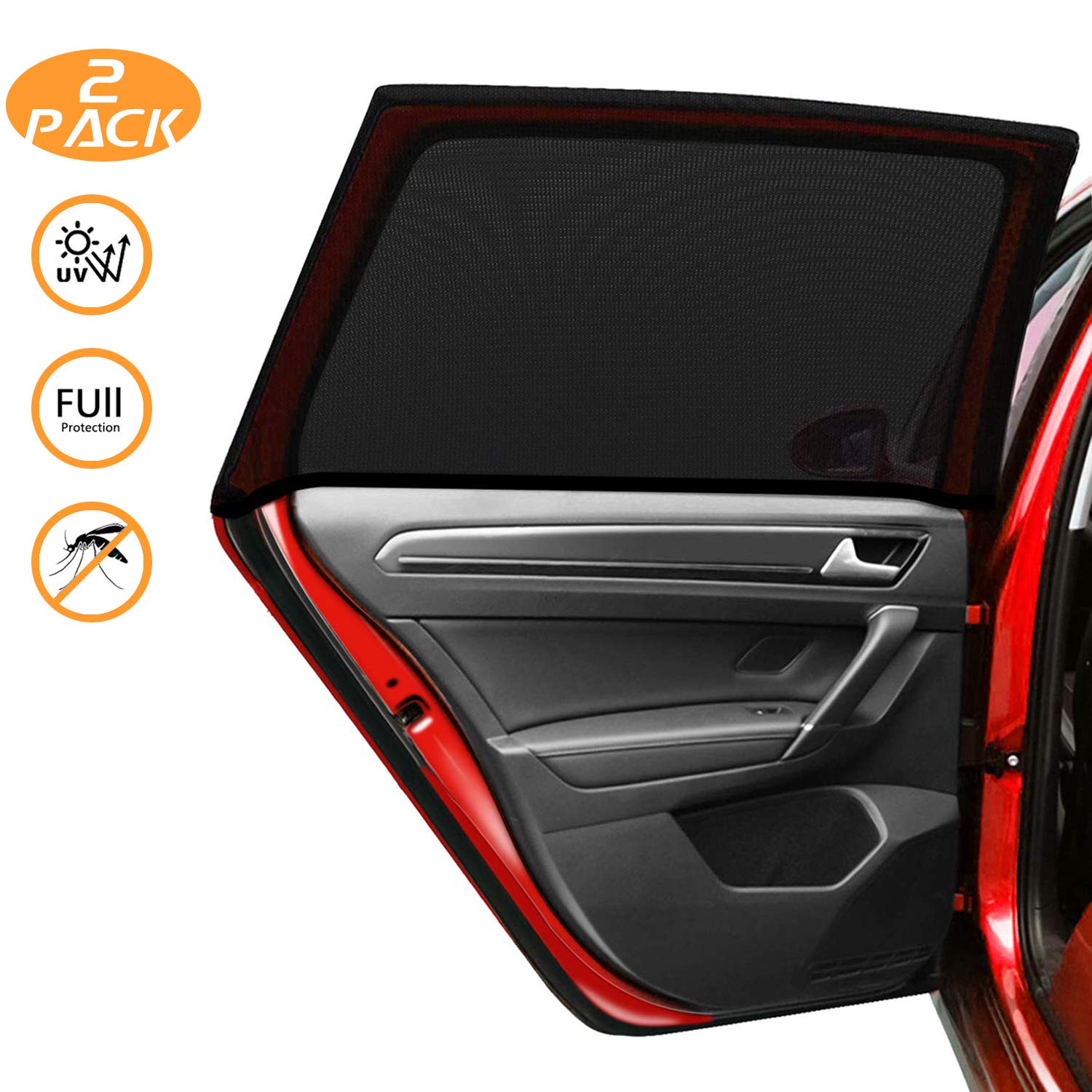 2 шт. в упаковке, защита от ультрафиолетовых лучей Солнцезащитная шторка для автомобиля с роликовым механизмом анти-москитные окна автомобиля навесы для автомобилей седан MPV Субару Outback; Ажурная сетчатая Летняя обувь из сетчатого материала козырек от 