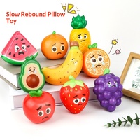 Jouets Squishy en forme de fruits (Fraise, Ananas, Raisin, Pastèque) en PU à rebond lent, anti-stress, cadeau pour enfants de 8 à 13 ans, unisexe