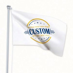 ธงพิมพ์ดิจิทัลรักษ์โลก แบบแขวน/ติดตั้งได้ทุกที่ ทุกขนาด ทุกโลโก้ ทุกดีไซน์ ผ้าโพลีเอสเตอร์ 100D สีขาว รูปทรงสี่เหลี่ยมผืนผ้า - Product Image 4