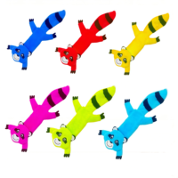 Jouet à mâcher pour chien en peluche couineur, design animal mignon, durable, renard, raton laveur, écureuil – Offre spéciale