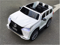 Voiture électrique Lexus 4x4 tout-terrain à deux places pour enfants, 126 cm, conduite autonome, télécommande, batterie 12V rechargeable