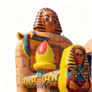 Toboggan gonflable sur le thème de l'Égypte ancienne, château gonflable durable en PVC pour enfants, idéal pour les fêtes - Product Image 2