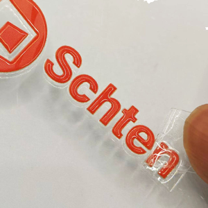 Кристаллическая Прозрачная Клейкая наклейка из ПВХ с УФ-переводом, этикетка, голографическая прозрачная слезоточивый пленка, логотип, индивидуальная наклейка - Product Image 1