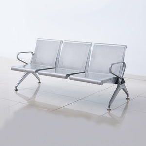 Silla de Espera de Tres Asientos Weike Shengye, Plateada Brillante M03, Uso Público - Product Image 3