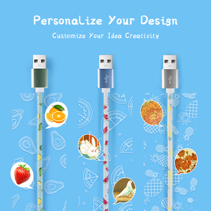 Câble de charge USB en cuir PU avec logo personnalisé, câble de charge USB de dessin animé, 1 m, 5V2.4A, <span class=keywords><strong>cordon</strong></span> souple durable pour cadeau, vente au détail - Product Image 3